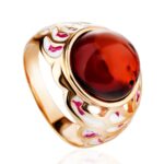 Amber Enamel Glow Ring