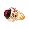 Amber Enamel Glow Ring
