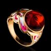 Amber Enamel Glow Ring