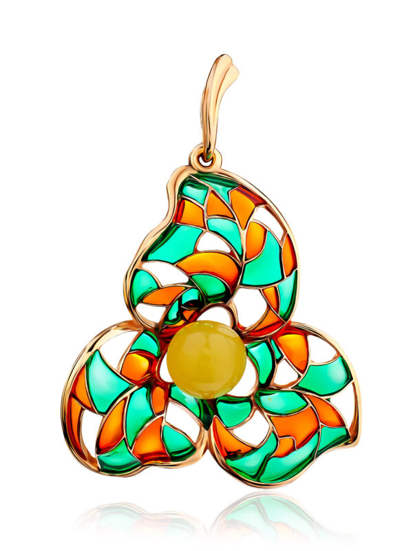 MOZ1.jpg Enamel & Baltic Amber Pendants