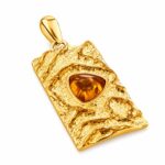 Golden Texture Pendant