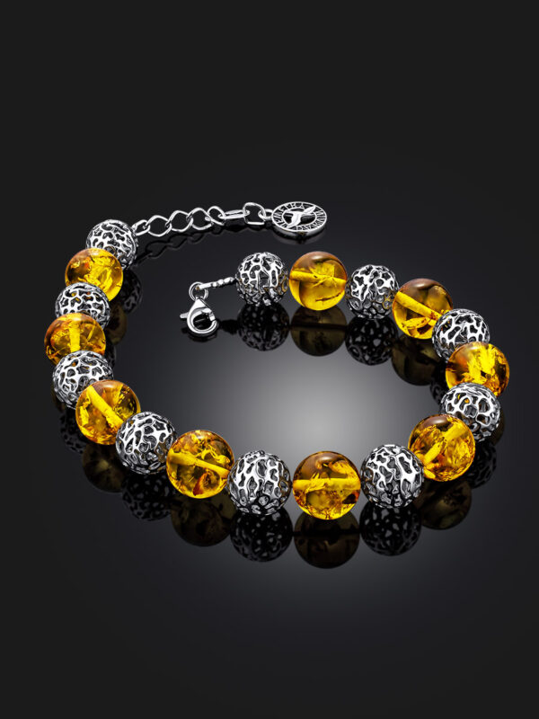 Openwork-bracelet-Aphrodite-with-molded-lemon-amber-1.jpeg Baltic Sun Natural Amber Bracelet