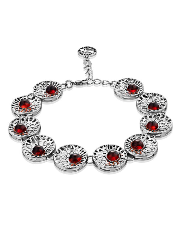 Openwork-bracelet-with-cherry-amber-inserts-1.jpeg Cherry Amber Bracelet