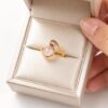 Blush Quartz & Amethyst Ring