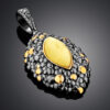 Pendant-decorated-with-natural-amber-2.jpeg Natural Amber Drop Pendant