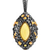 Pendant-decorated-with-natural-amber-3.jpeg Natural Amber Drop Pendant