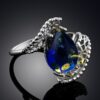 Blue Amber Lace Ring