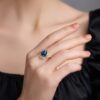 Blue Amber Lace Ring