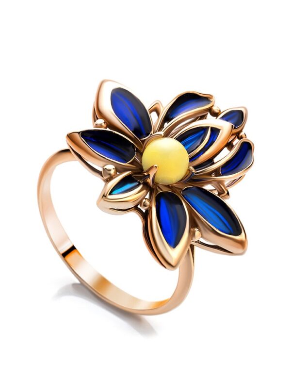RBLUE4.jpg Amber & Blue Enamel Ring