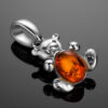 Amber Teddy Bear Pendant