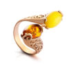 Dual Tone Amber Ring