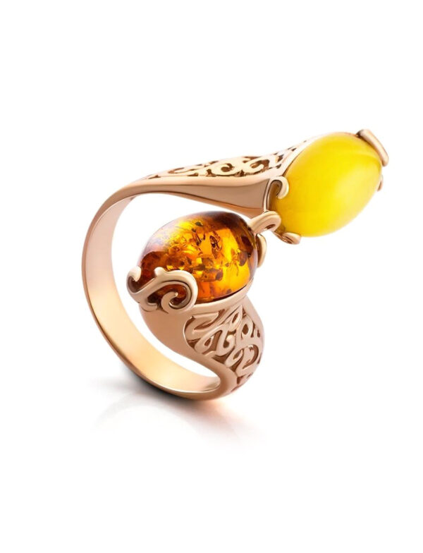 Dual Tone Amber Ring
