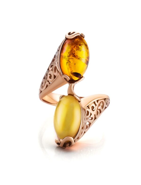 Dual Tone Amber Ring