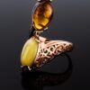 Dual Tone Amber Ring
