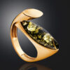 Green Amber Harmony Ring