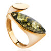 Green Amber Harmony Ring