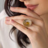 Volumetric-ring-made-of-silver-with-gilding-4.jpg Amber Bloom Ring