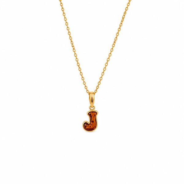 Classic Amber Alphabet Pendant
