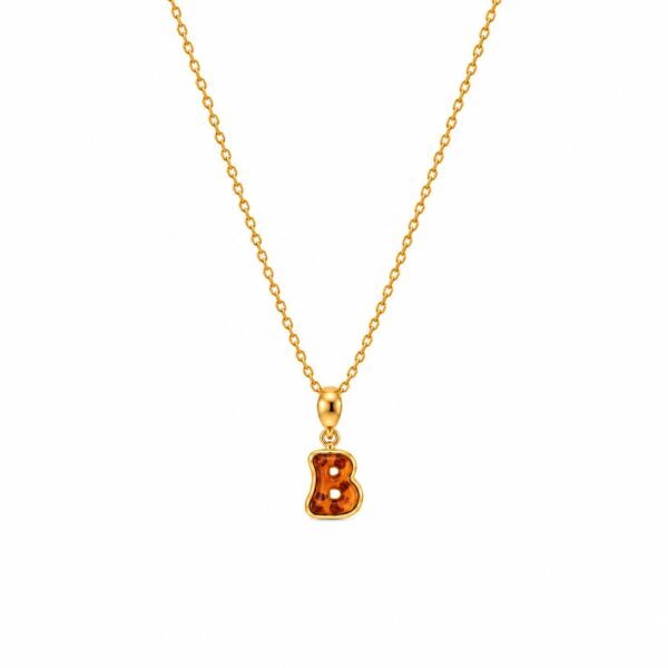 Classic Amber Alphabet Pendant