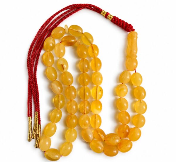 Natural Baltic Amber Misbah 27g 49Beads 8X11mm