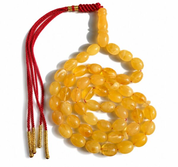 Natural Baltic Amber Misbah 27g 49Beads 8X11mm