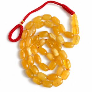 Natural Baltic Amber Misbah 38g 45Beads 8X15mm
