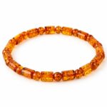 Cognac Baltic Amber Geometric Bracelet