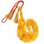 Natural Baltic Amber Misbah 30g 33Beads 9X13mm