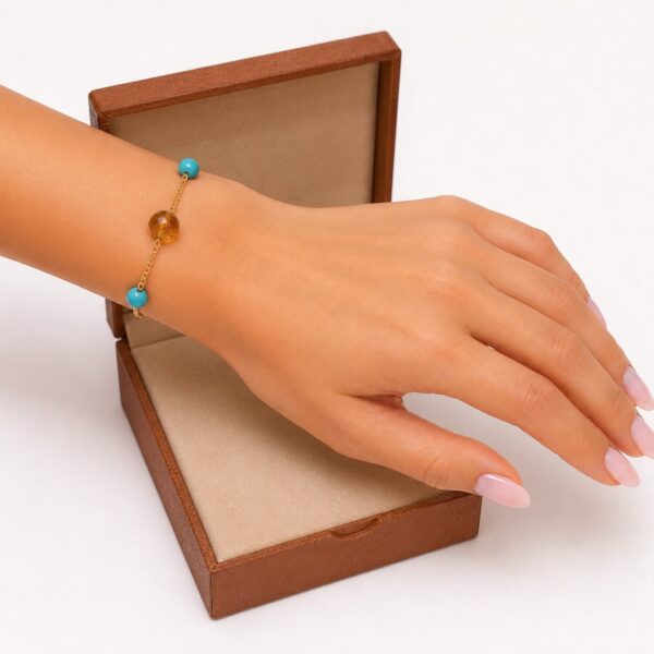 ambertur.jpeg Amber&Turquoise Bracelet