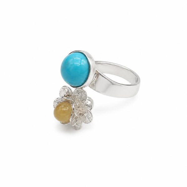 ast.jpeg Amber & Turquoise Ring