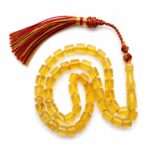 Natural Baltic Amber Misbah 16g 45 Beads  8X7 mm