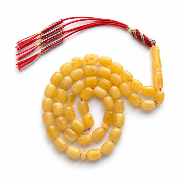 Natural Baltic Amber Misbah 29g 48 Beads 8X11mm