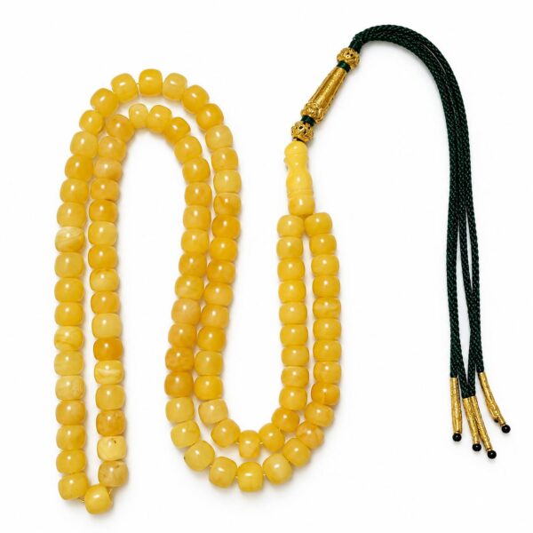 Natural Baltic Amber Misbah 25g 69 Tire Beads 8mm