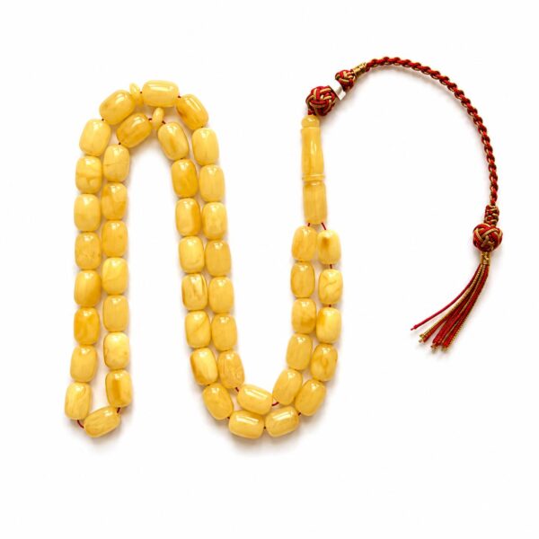 cap6.jpeg Natural Baltic Amber Misbah 23g 45Beads 7X11mm