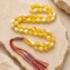 creamhoney.jpeg Natural Baltic Amber Misbah 43g 55 Beads 10X12mm