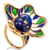 Verona Enamel Ring Decorated with Amber