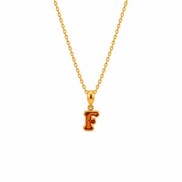 Classic Amber Alphabet Pendant