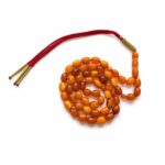 Antique German Amber Misbah 21g 33Beads 8X10mm