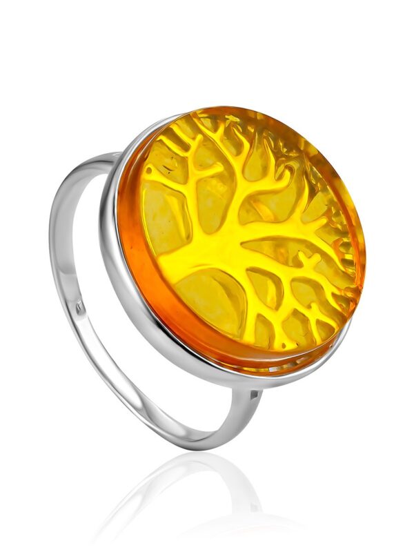 Beltane Ring Decorated with Natural Amber