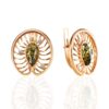 kruglye_pozolochennye_sergi_iz_yantarya_zelyenogo_ottenka_ameliya1.jpg Green Natural Amber Earrings