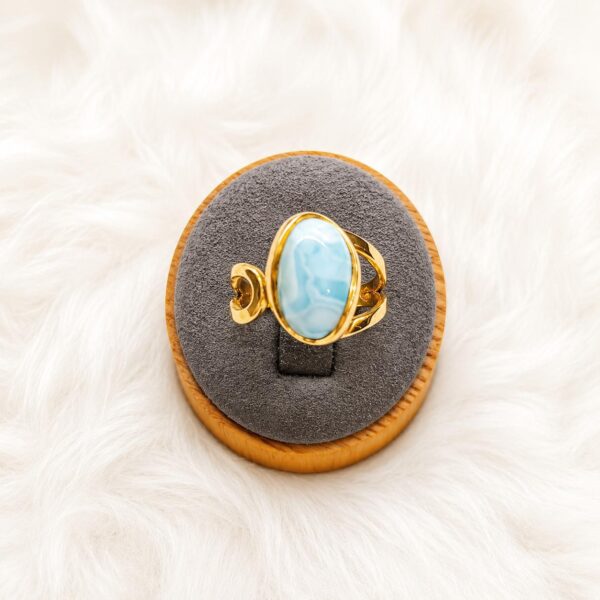 Ocean Weave Larimar Rings