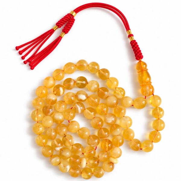 mdwa Natural Baltic Amber Misbah 23g 71Beads 8mm