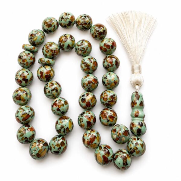 Mosaic Amber Misbah 45g 33 Beads 13mm