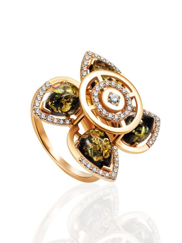 Amber Spark Ring