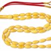 Natural Baltic Amber Misbah 28g 47beads 7X17mm