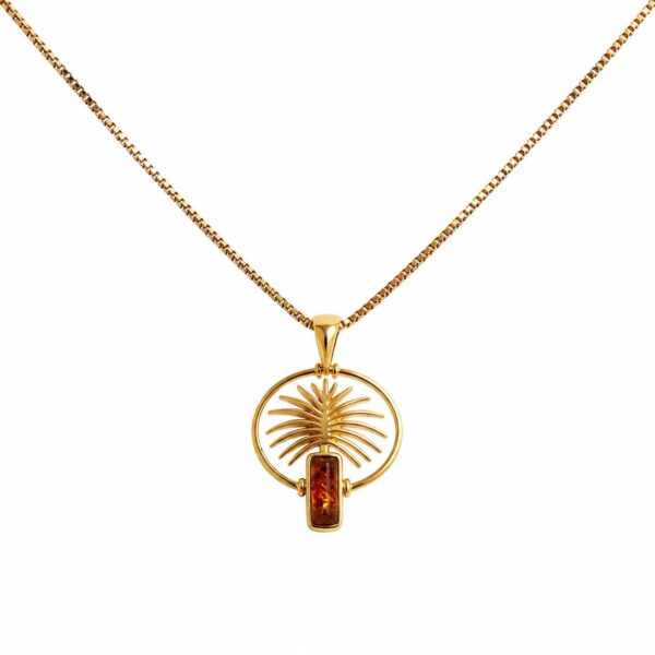 Amber Palm Pendant