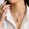 Amber Palm Pendant
