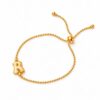 ror0 Amber Initial Braceletes
