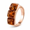 Trio Amber Mosaic Ring
