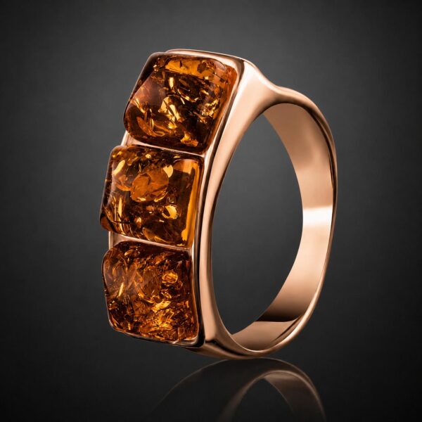 Trio Amber Mosaic Ring